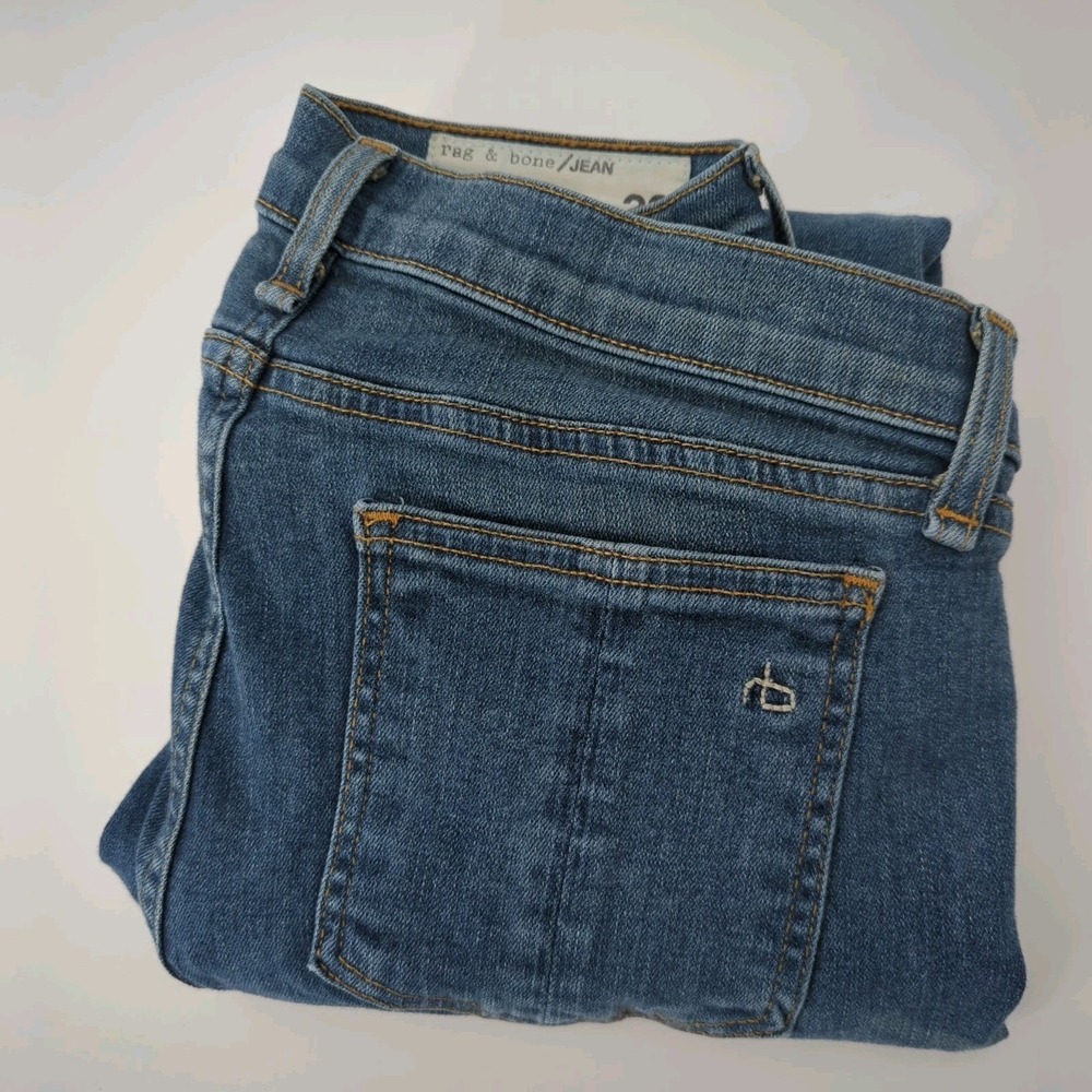 Rag & Bone Jean Womens 28 Skinny Jeans Blue Stretch Denim Made‎ USA W1602K520